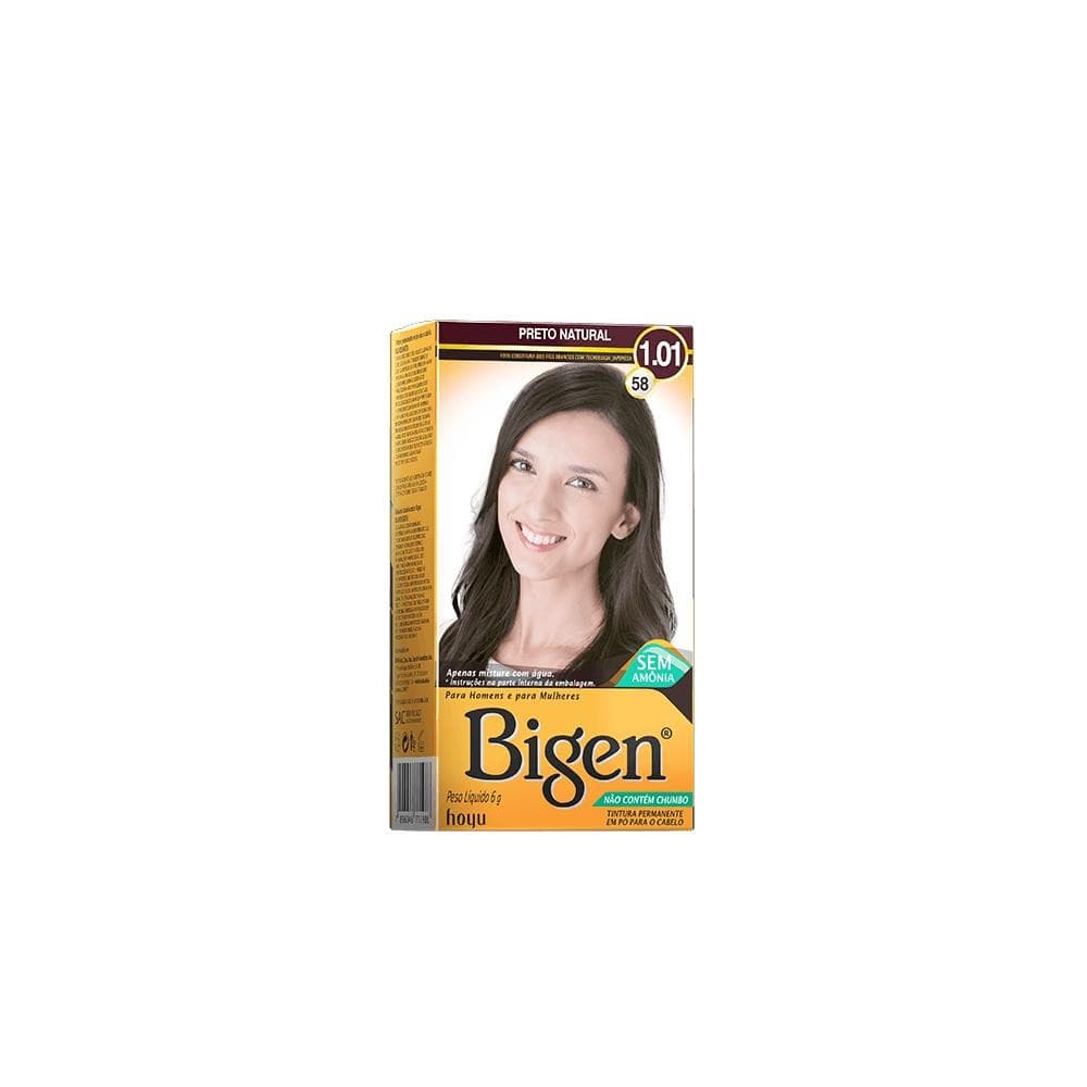Bigen Tintura Capilar à base de água 1.01 Preto Natural
