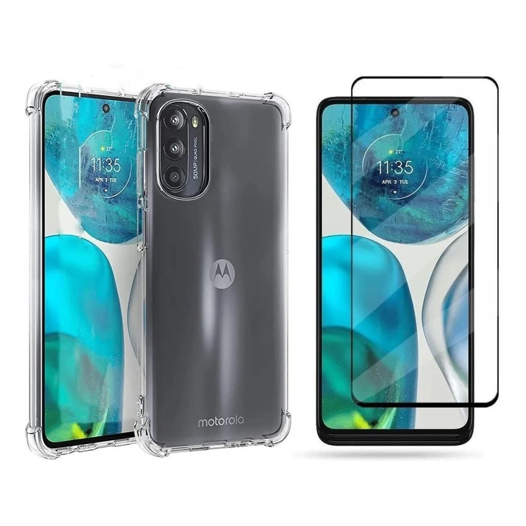 Capa Anti Shock Anti Impacto + Película Para Moto G52