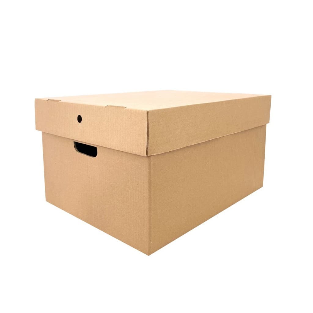 Promoção 5 Caixas Fortes De Papelão Com Tampa 43x35x24 Cm
