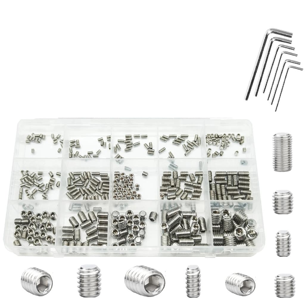 400 PARAFUSO SEM CABEÇA CHAVE ALLEN M2,5 M3 M4 M5 M6 M8 INOX