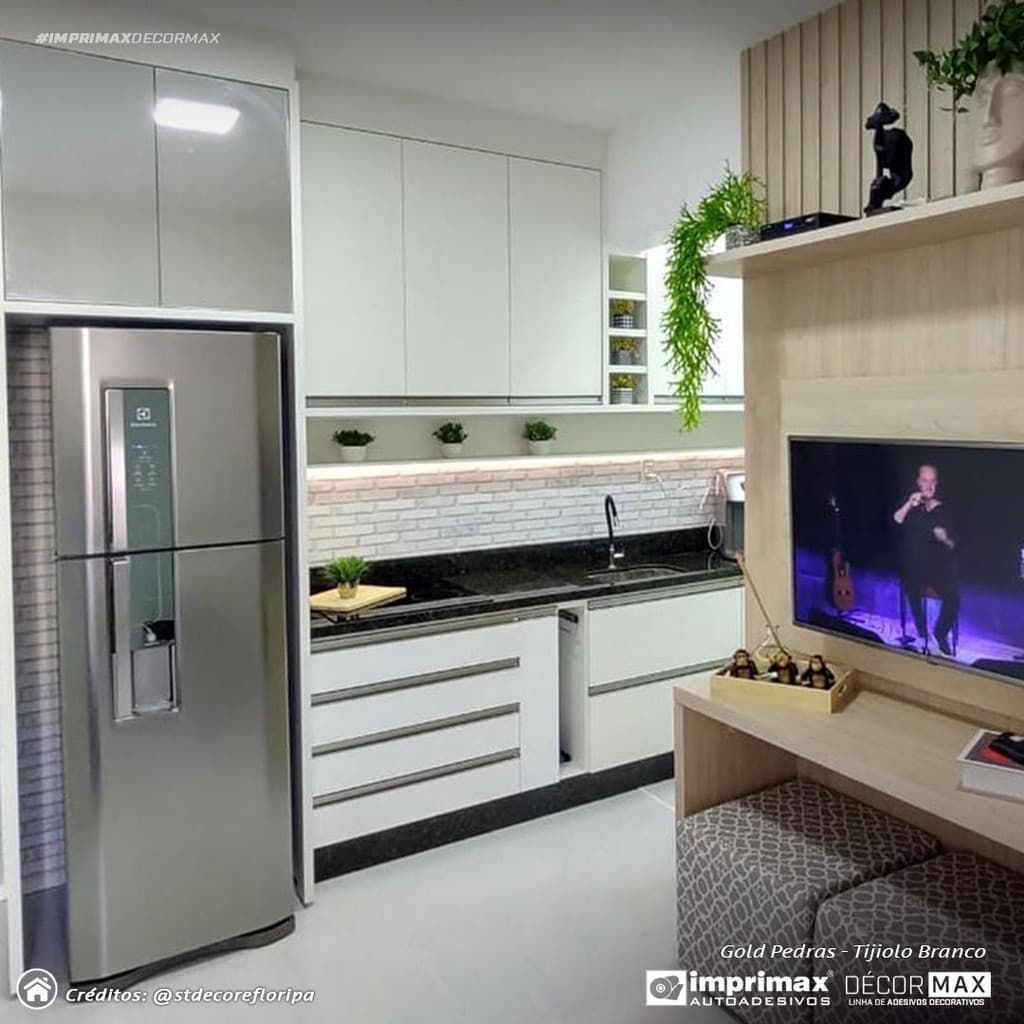 Adesivo Para Envelopamento Total Geladeira Prata Inox Tam P