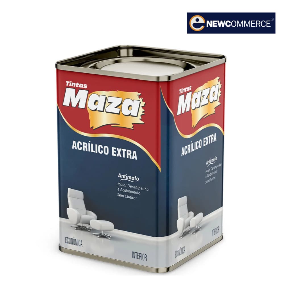Tinta Acrílica Fosca Antimofo Interior Extra Maza 18L - Escolha sua Cor!