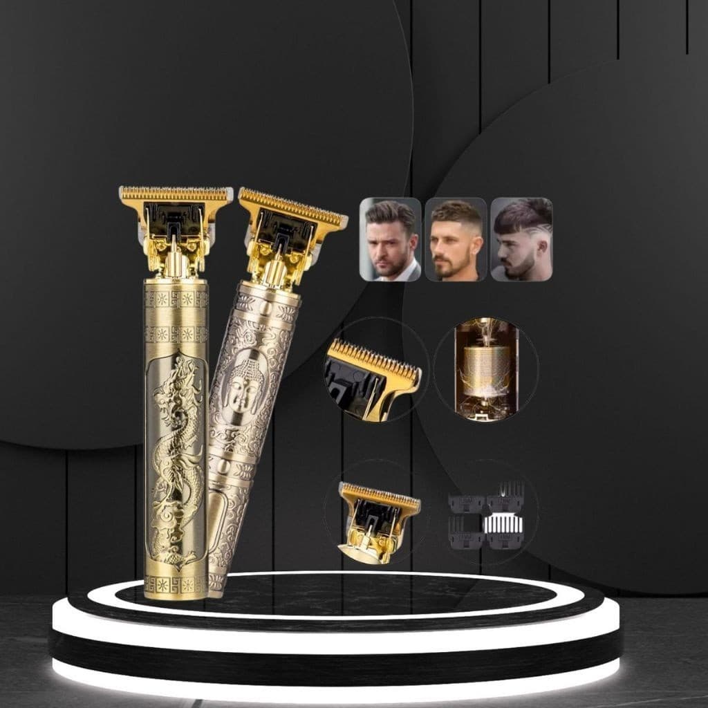 Máquina De Cortar Cabelo Para Barba Masculina Designer Aleatório Elétrico Profissional_OHF