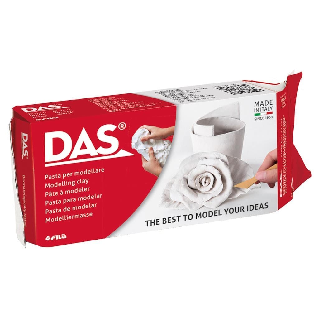 Massa de modelar DAS Branca 500g - ceramica fria cor branca