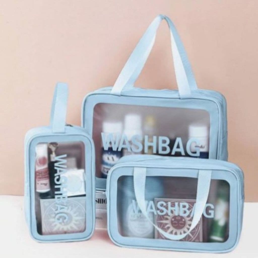 Kit 3 Nécessaires Washbag Feminina Maquiagem Cosméticos