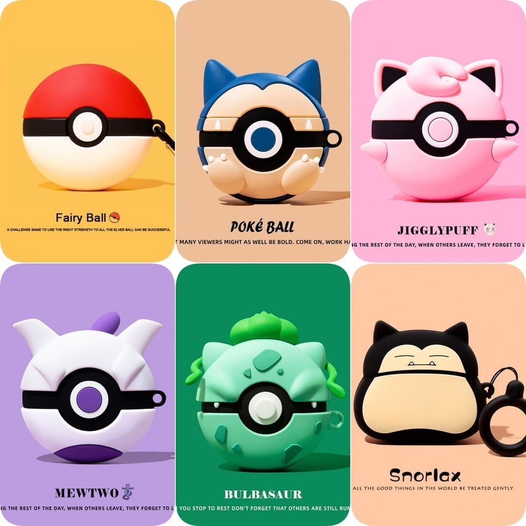 Compatível Com Poke Ball Para Airpods Pro 2 Case , Cute 3D Cartoon Anime Soft Silicone Earphone Cover Boys/Kids