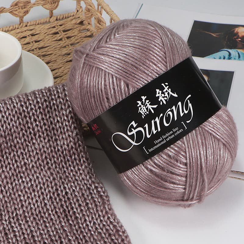 100 G/Rolo Retro-Glam Metálico Brilho Fio Super Macio Fios Brilhantes Para Tricô E Crochê Camisola Cachecol De Malha Cha