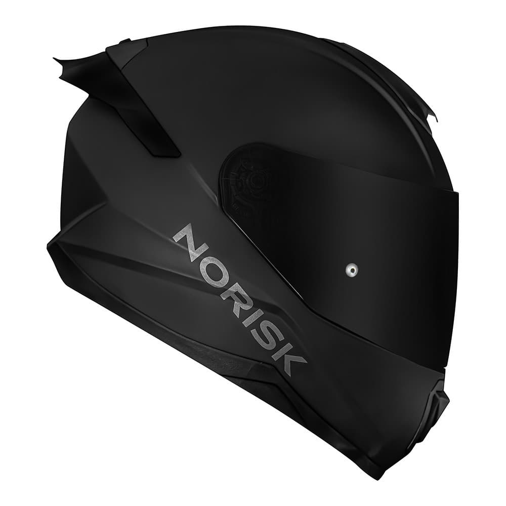 Kit Capacete Norisk Razor Monocolor Solid Edition Preto Fosco Com Viseira e Aerofólio