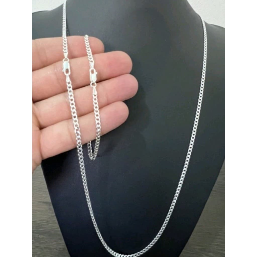 Conjunto Em elo corrente 4mm + 60cm + pulseira prata 925 kit top banhado rn001 003