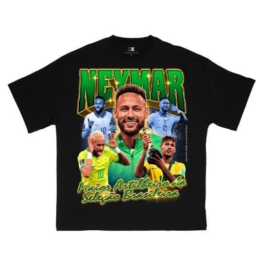 Camiseta Neymar Futebol Vintage Camisa  Plus Size Qualidade - Envio Imediato Unissex