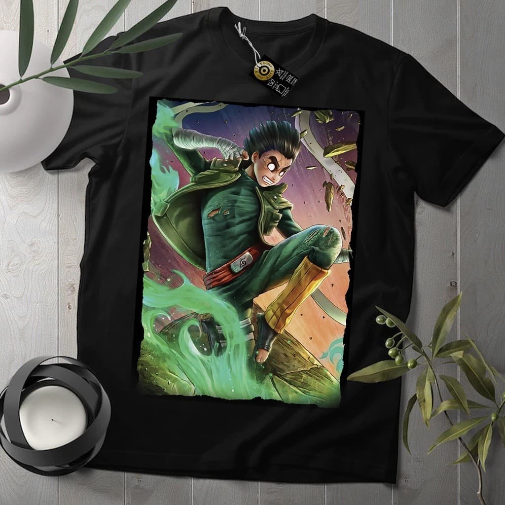 Camiseta Camisa Rock lee Anime Naruto top ! font t-shirt