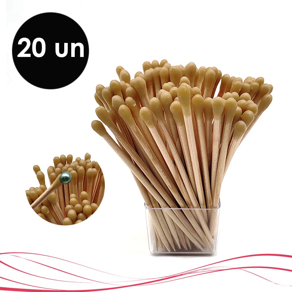 Kit 20 Palitos Pega Strass E Pérolas Prático Cola Fácil