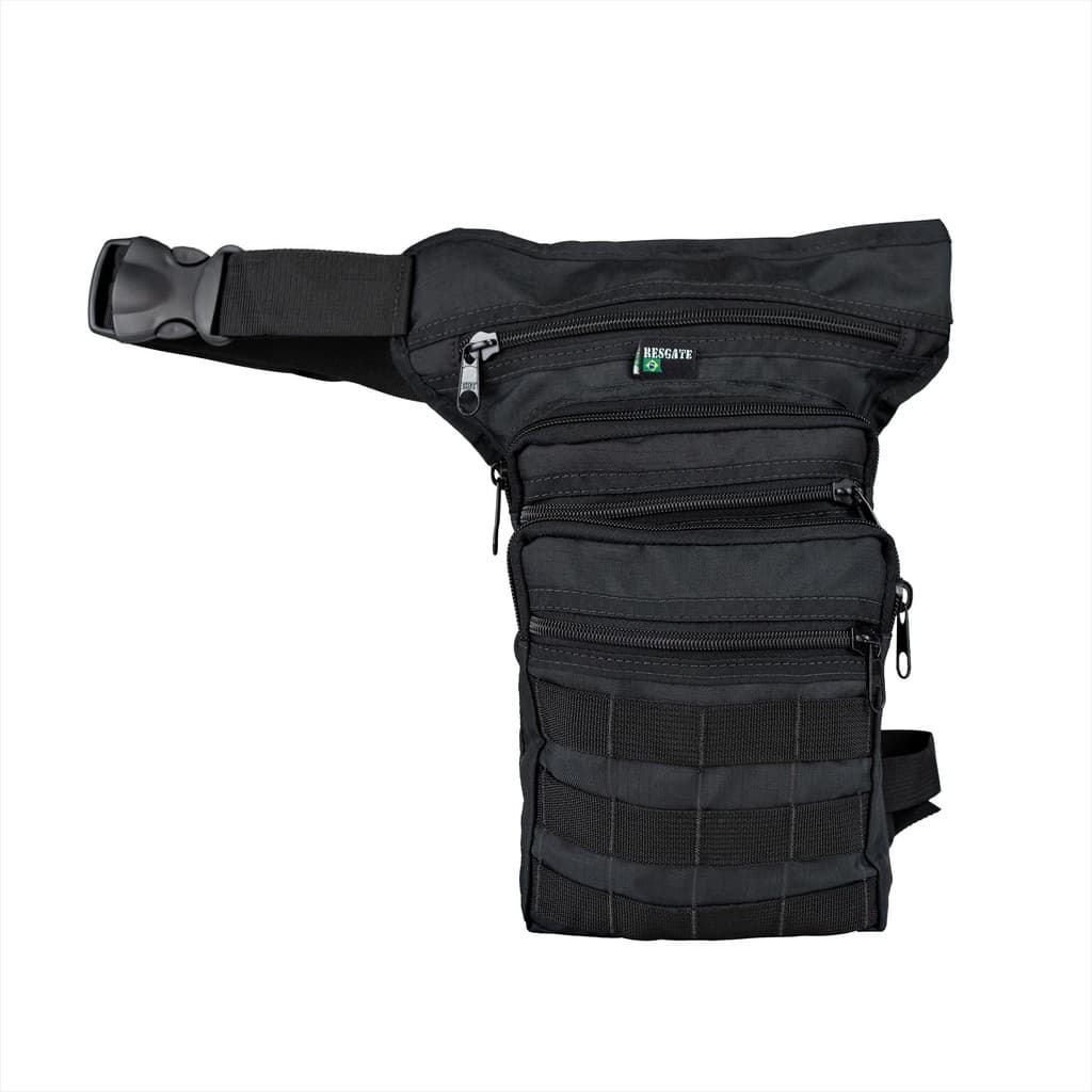 Pochete De Perna Ripstop Com Sistema Molle Resgate 5 Compartimentos