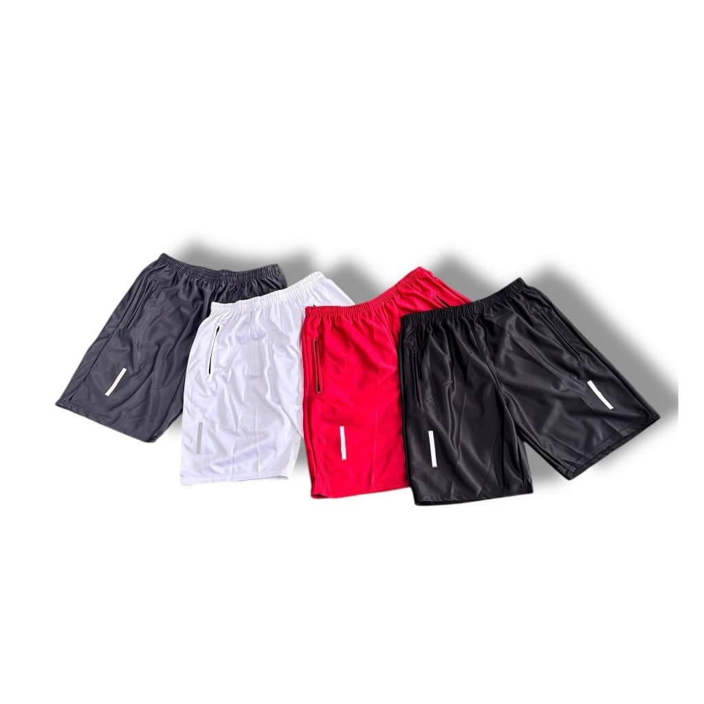Kit Econômico: 4 Bermudas Shorts Esportivos Masculinos Flanelados com Bolsos de Zíper