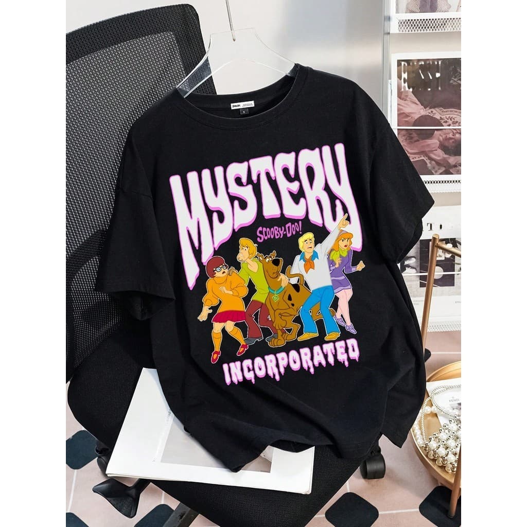 Camiseta Casual Feminina com Estampa de Cartoon Mystery 100%ALGODÃO RNVIO IMEDIATO