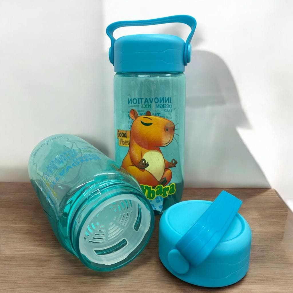 Garrafa Infantil Desenho Capivara Fofa 480ml Capybara Com Alça