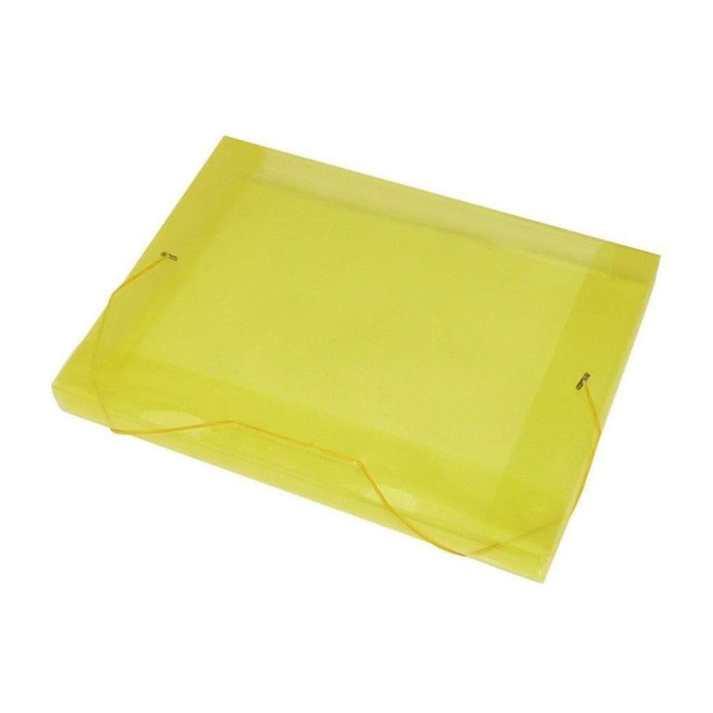 Pasta Aba Elastico Plastica Acp Oficio 30mm Amarela Pacote Com 10