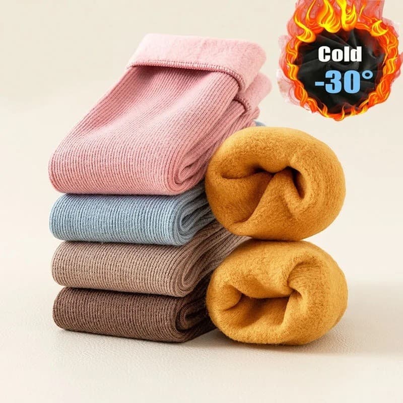 Combo de Meias Térmicas Inverno Feminina – Pelúcia Interna Quentinha, 2 a 4 Pares