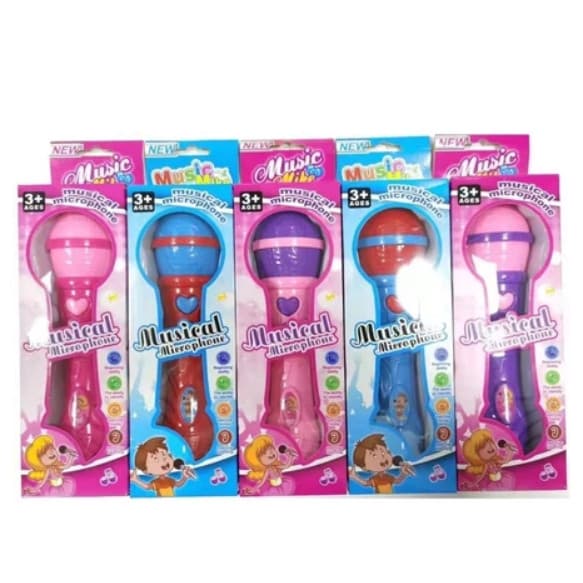 Brinquedo de Microfone Infantil Sai a Voz e Musical