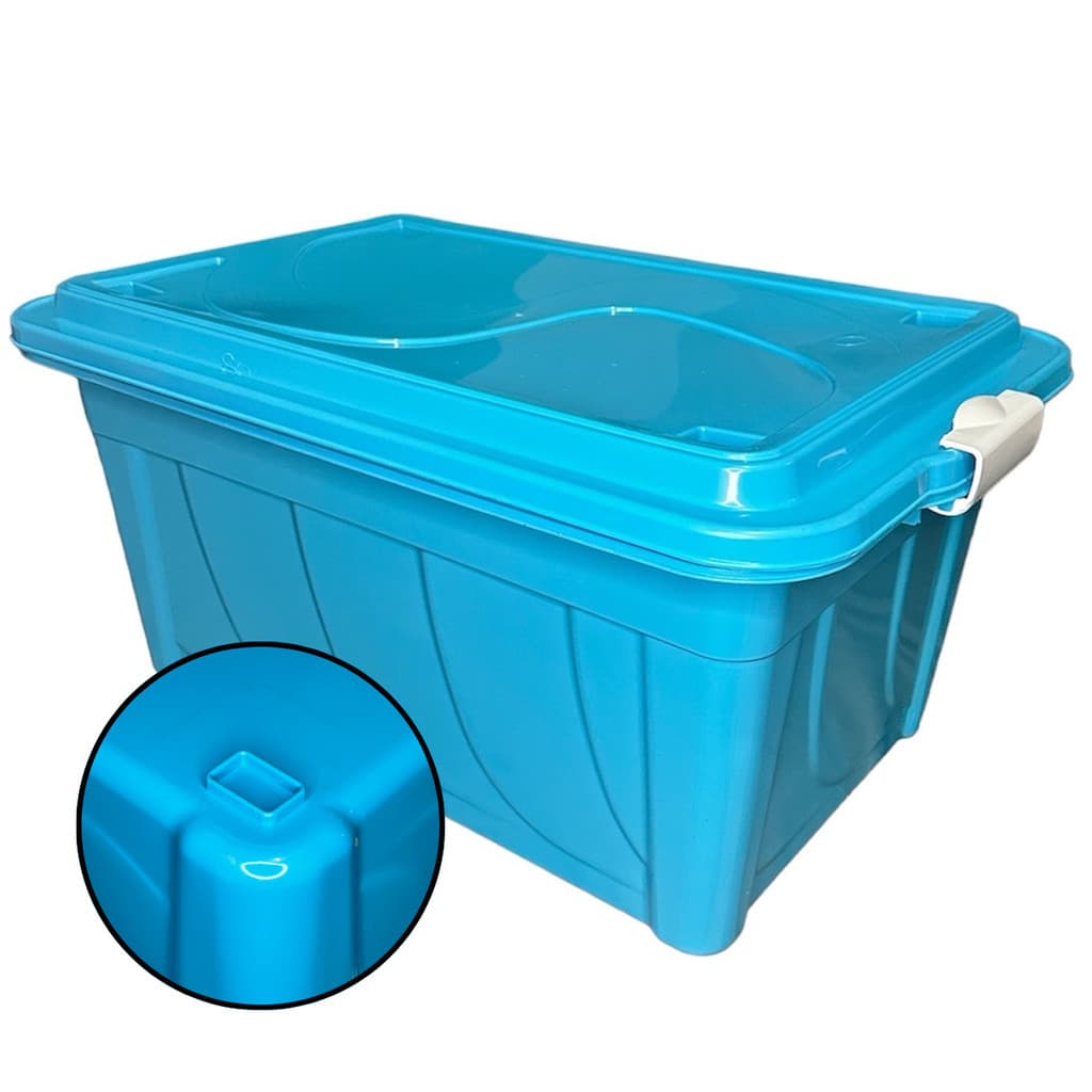 Caixa Organizadora Azul 60 Litros Multiuso Agraplast