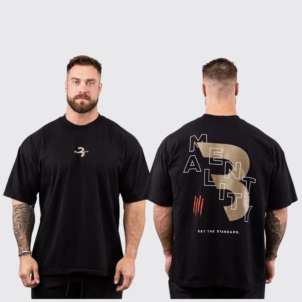 Camiseta Bum Mentality Larga Musculação Academia  Bodybuilder Oversized Treino Premium Betrês