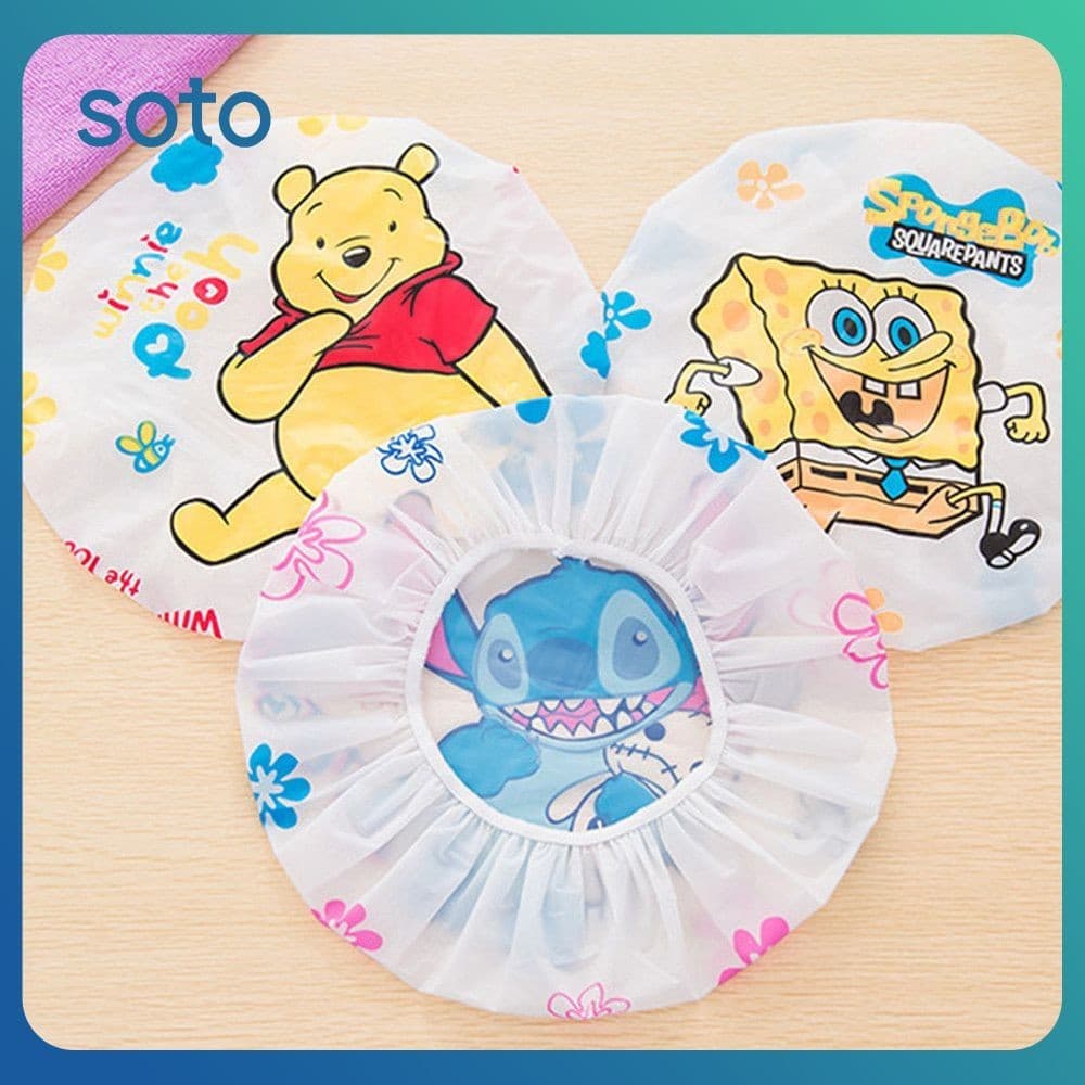 SOTO Touca De Banho Prática De Dupla Finalidade, Toalha De Bebê, Precisa De Touca De Banho De Camada Dupla, Chapéus Bonitos à Prova D'água Para Crianças E Adultos, Cuidados Com O