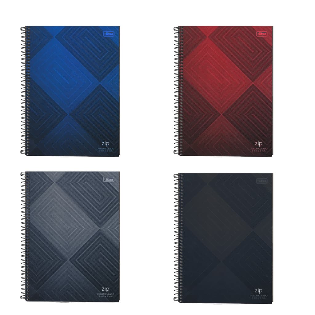 CADERNO QUADRICULADO UNIVERSITÁRIO 96 FOLHAS 5X5MM ZIP CD