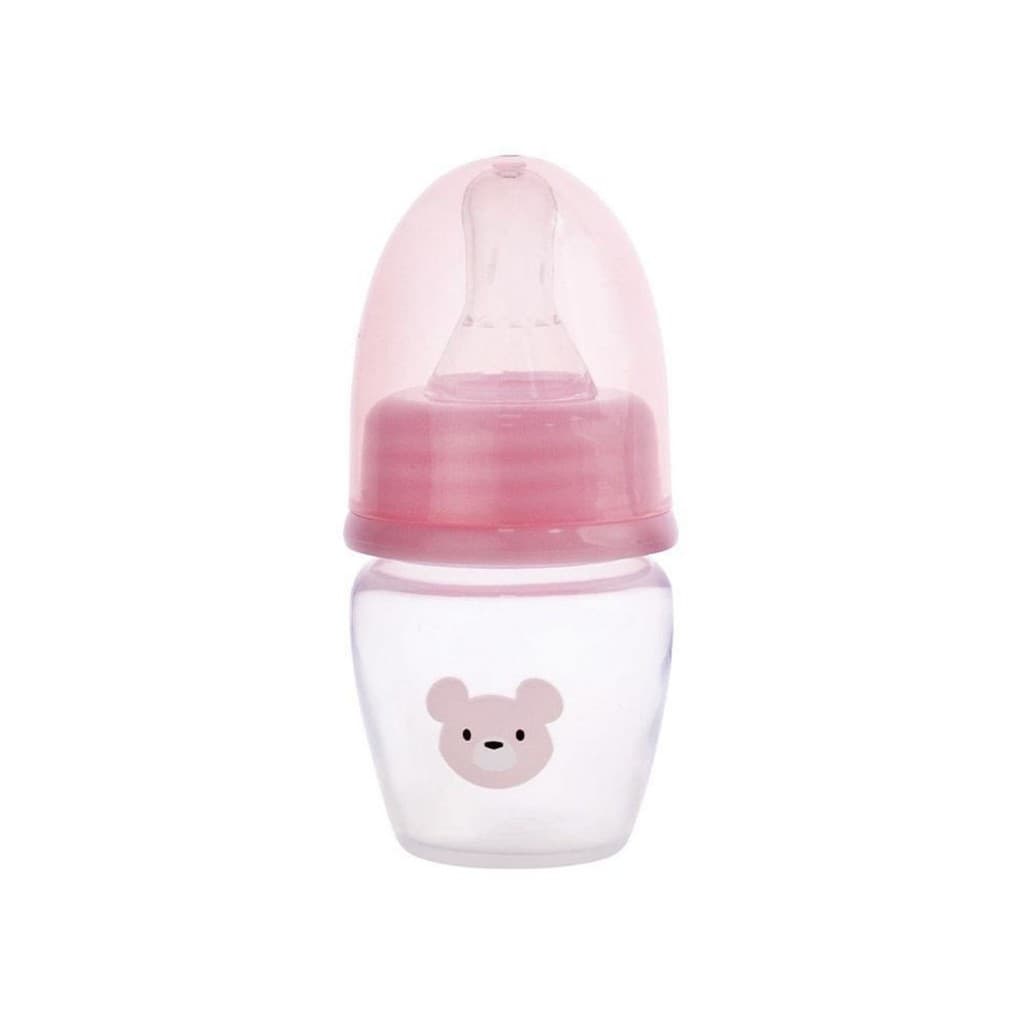 Mamadeira 40ml até 6 meses Rosa Sistema Anticólica Plasútil Bebê Recém Nascido Criança Bico Silicone