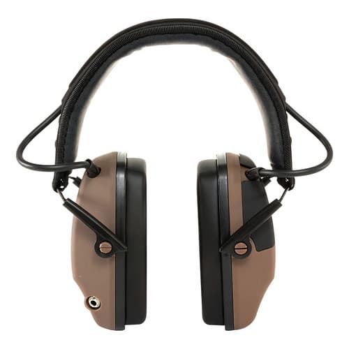 Abafador Protetor Auricular Eletronico Aurok Sport Whisper 22 Decibéis Ajustavel Cor Marron