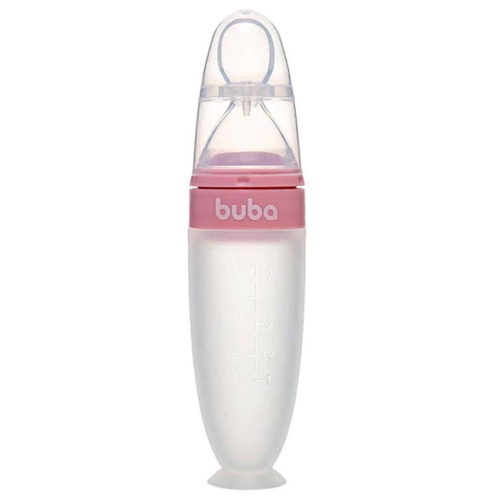 Colher Dosadora De Leite Com Ventosa Buba Rosa