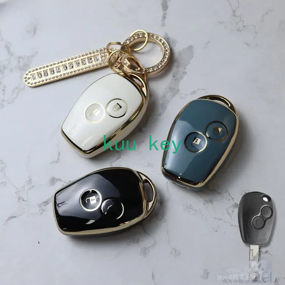 Capa Para Carro Tpu Chave Shell Renault Megane Modus Espace Laguna Duster Logan Sandero Fluence Clio Kango 2 Botões