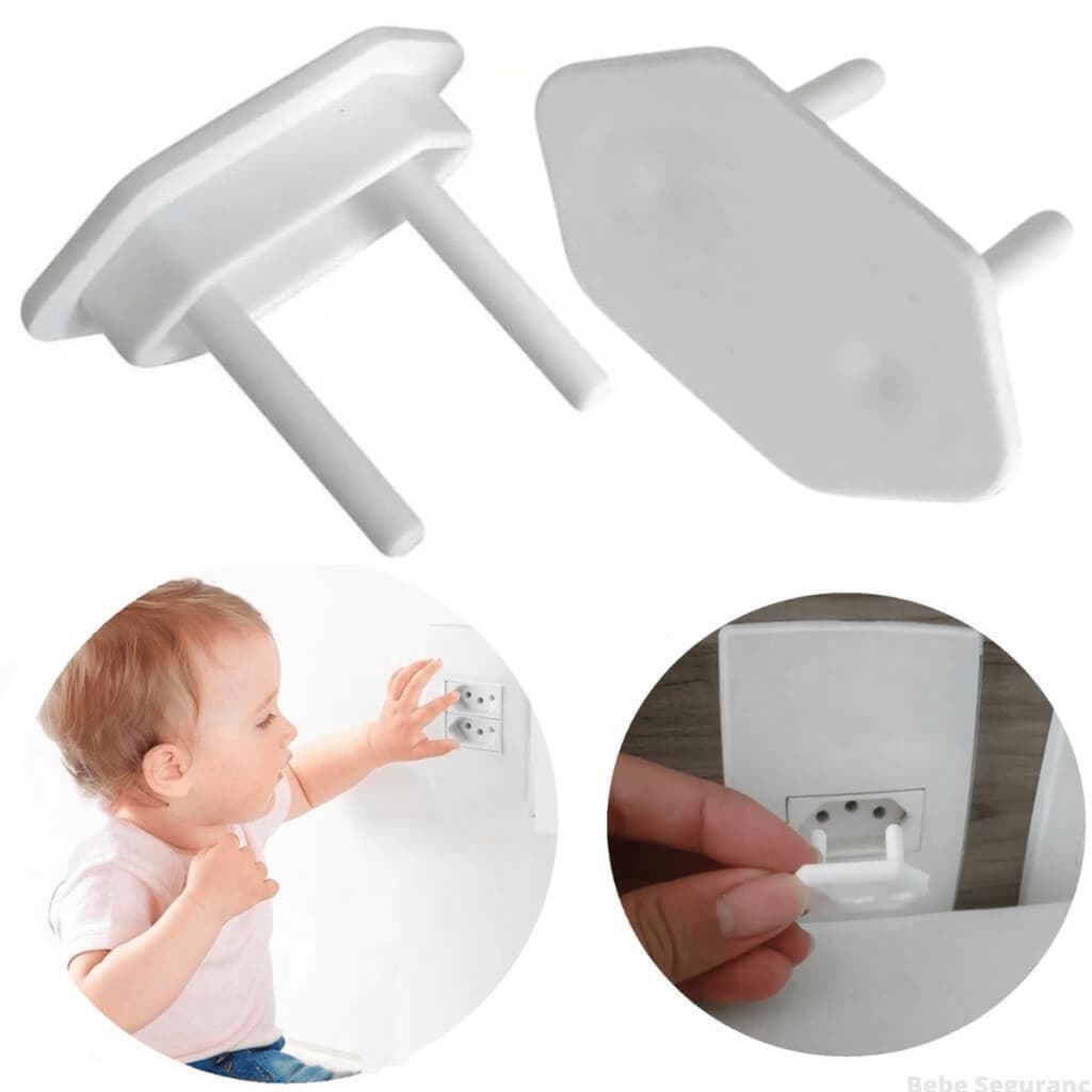 Kit 24 Protetor de Tomada Bebê Segurança Contra Choque Elétrico