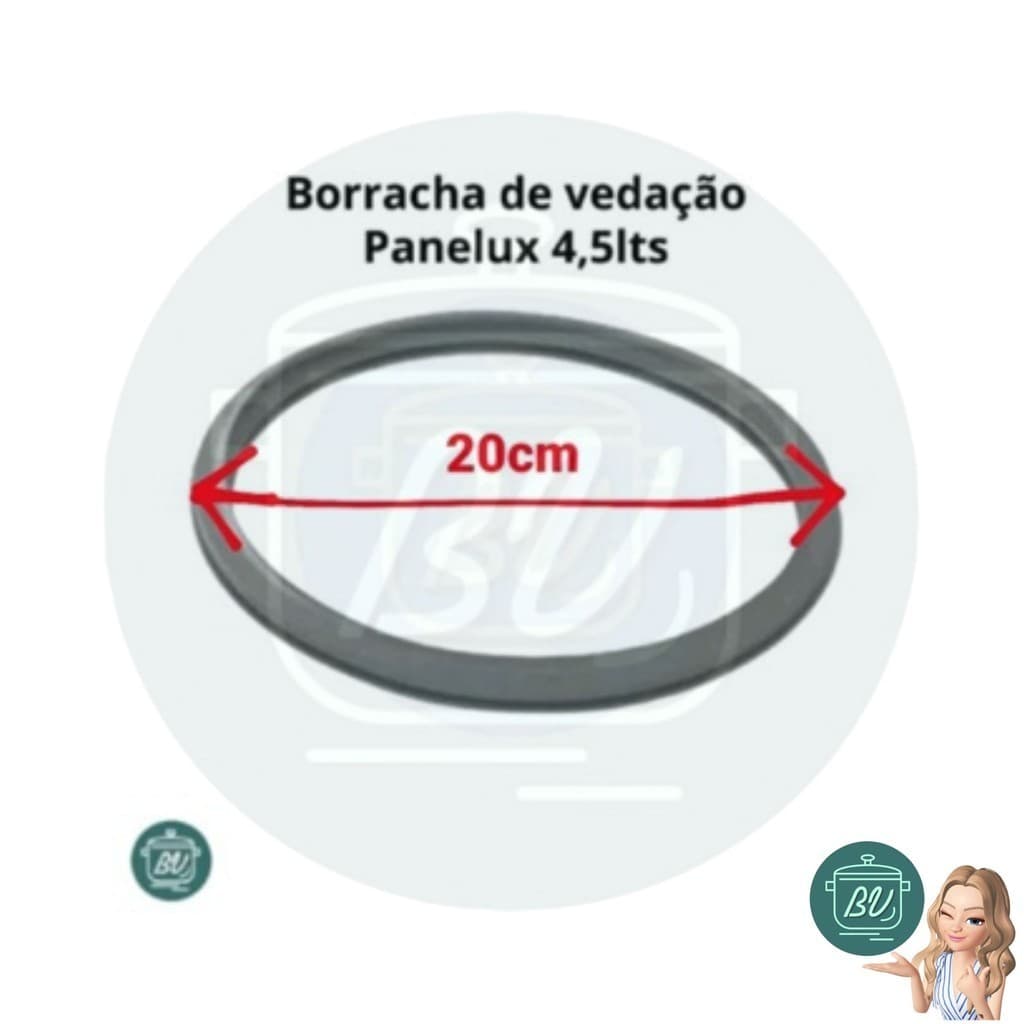 Borracha de vedação silicone para panela de pressão Panelux 4,5lts