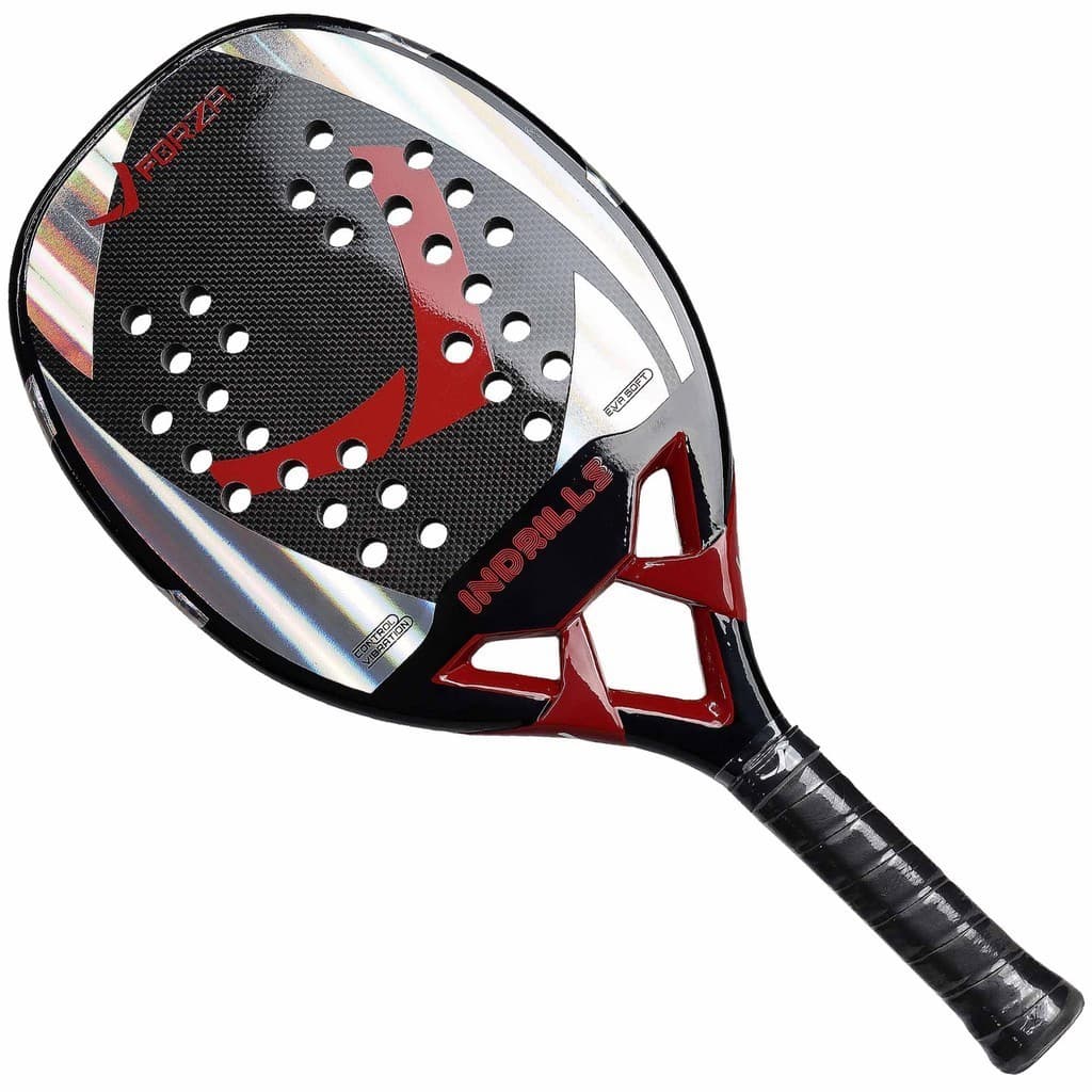 Raquete de Beach Tennis Indrills Forza Carbono 3k Eva Soft Black