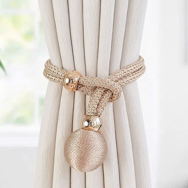 1/2PCS Cortina Tiebacks Tie Backs Clipes De Fivela Tecer Retentores De Corda Home