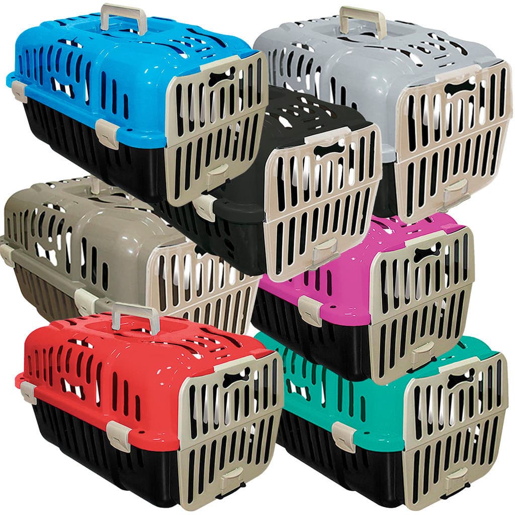 Caixa De Transporte Viagem Passeio Cachorro Cães Gato Seguro Fácil Montar Pequeno Joy N1 Furacão Pet