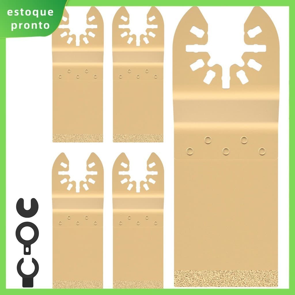 5Pcs Lâminas De Serra Oscilante 34MM Com Revestimento Diamantado Multiferramentas Resistentes Ao Desgaste SHOPSKC3946