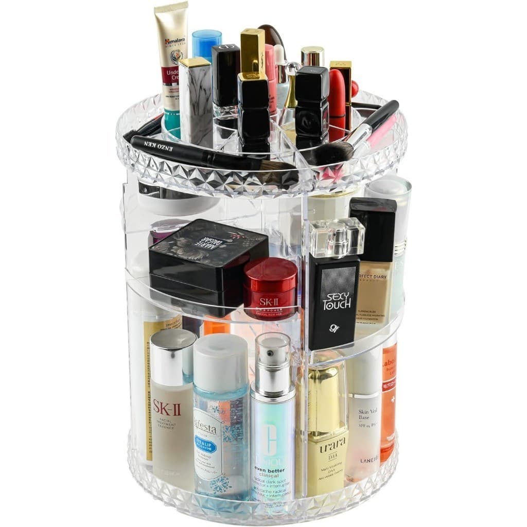 Organizador De Cosmético Maquiagem Acrílico Giratório 360º - MAQUIAGEM- ENTREGA RÁPIDA