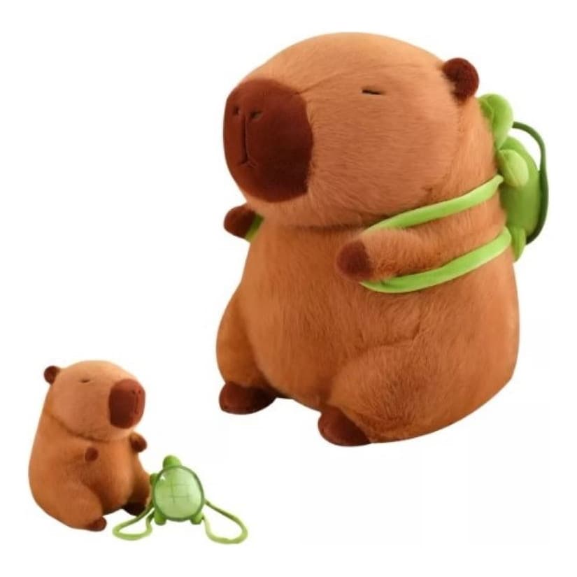 Capivarara Filó Pelúcia Gigante Antialérgica 23 Cm Mochila