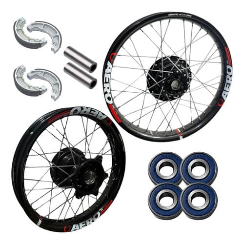 Par De Roda Bros Aro Aluminio Aero Viper Preto Lona+rol+esp