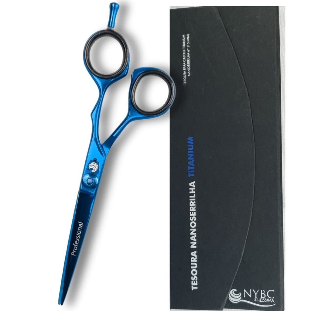 Tesoura Cabelo Nano Serrilhada 5,5" 14,0 Cm Inox 420 NYBC