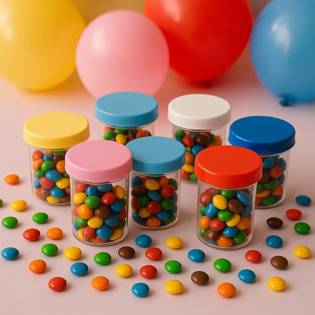 Kit 10  Baleiros Tubete Cilindro Transparente Decoração Festa Aniversário Lembrancinha Infantil Chá de Bebê