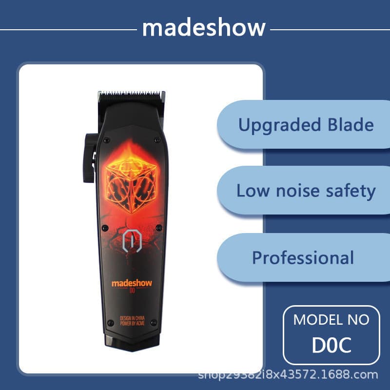 madeshow D0C Máquina De Cortar Cabelo Profissional Gradiente Masculino Esculpir Barbear Beleza power fader Aparador De ,