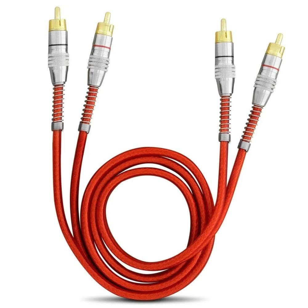 1 Cabo Rca 1 Metro 1m 1 M Blindado Cabos Injetado Dupla Blindagem para Módulo Som Amplificador