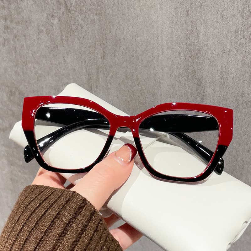 Europa E América Óculos De Olho De Gato Anti-blue Light Polygon Eyeglass Para Homens Mulheres Grande Armação Radiação Fashion Computer Eyewear
