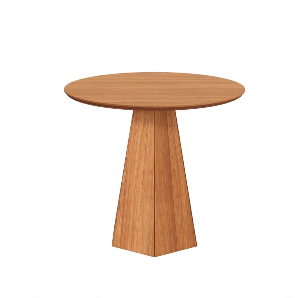 Mesa de Jantar 4 Lugares Redonda com Pé Hexagonal Lisboa