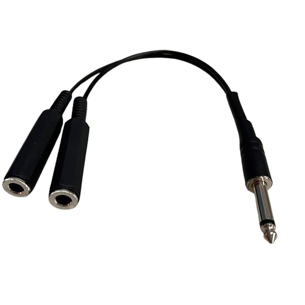 Adaptador Duplicador Splitter P10 Mono P/ Microfone Karaoke