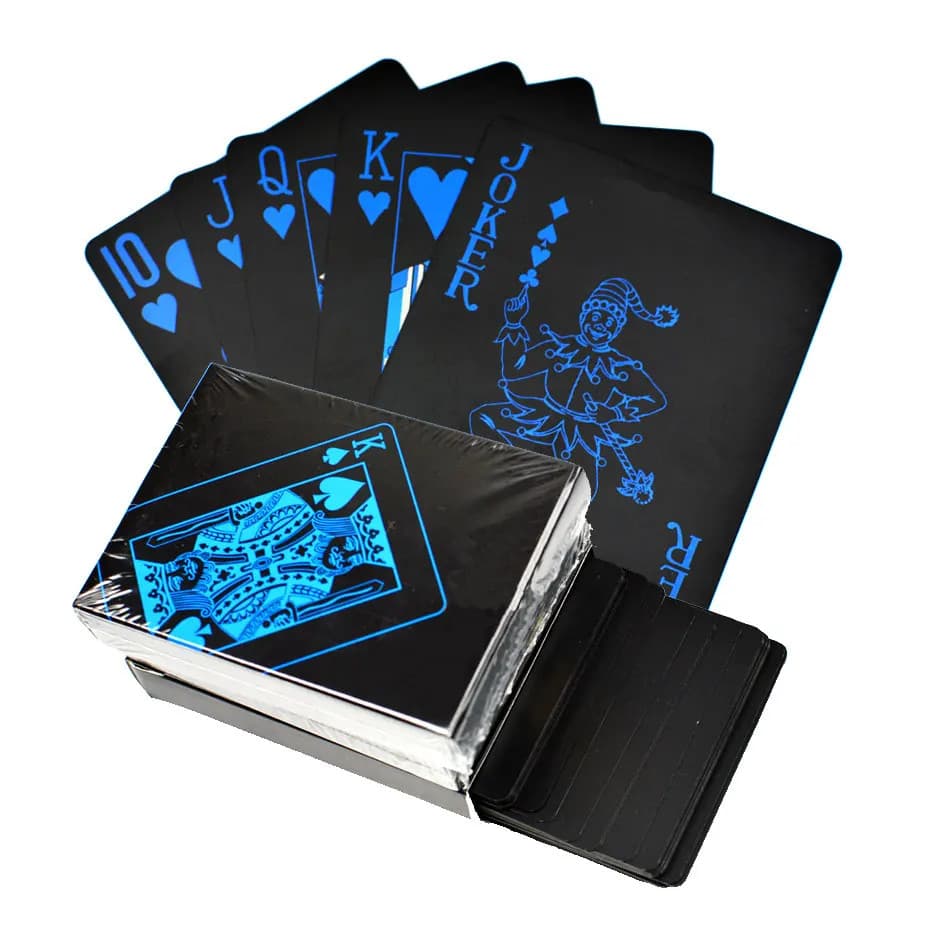 Baralho Black A Prova D'agua Preto Poker Mágica 54 Cartas