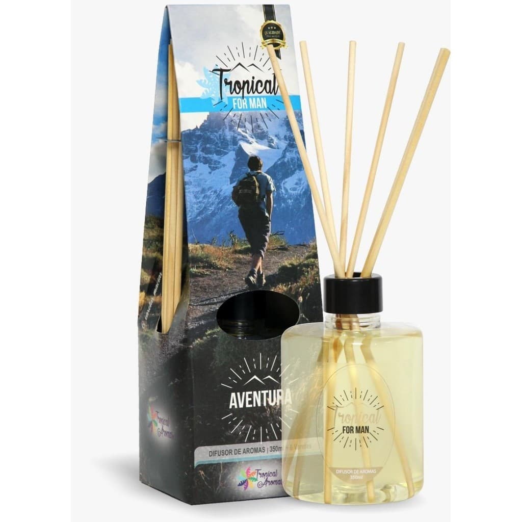 Difusor de Luxo Aromatizador Ambiente For Man Aventura 350ml Tropical Aromas