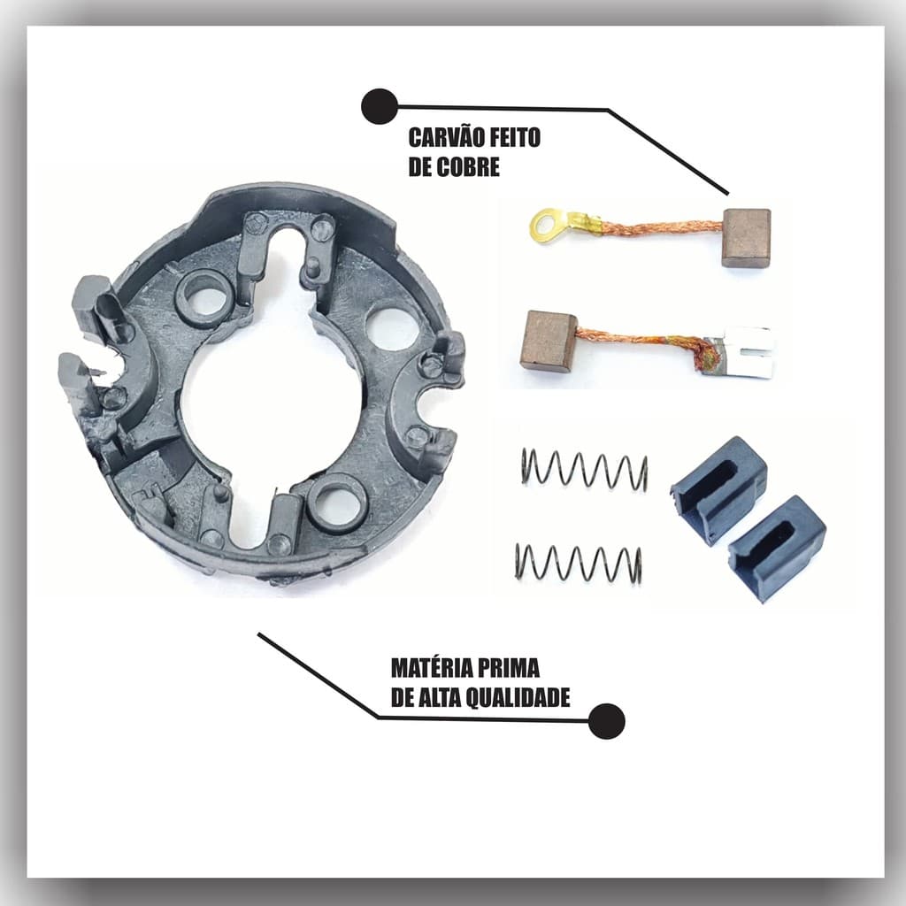 Escova Motor Partida Arranque C/ Mesa Ybr 125 Xtz 125 Factor 125